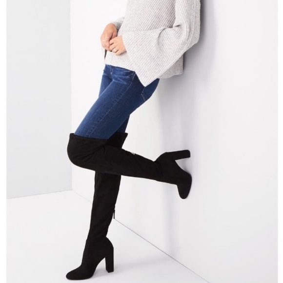 Steve Madden Shoes - Steve Madden black over the knee faux suede boots